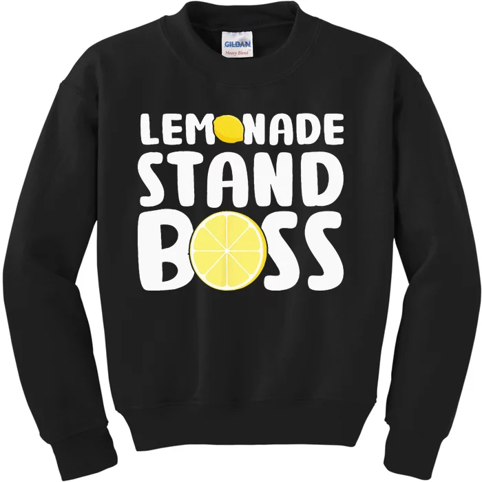 Lemonade Stand Boss Funny Lemon Juice Lover Kids Sweatshirt