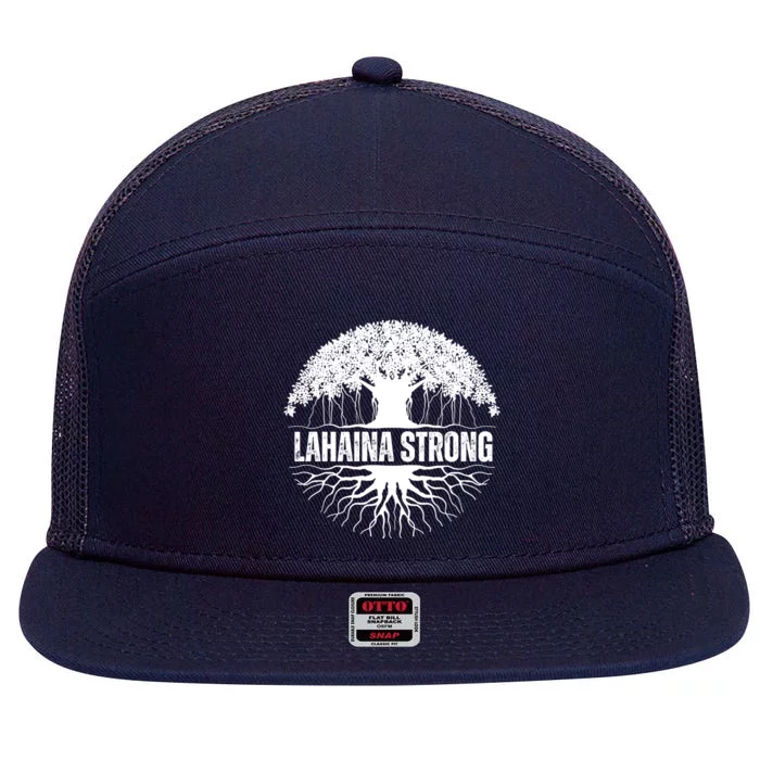 Lahaina Strong Banyan Tree Maui Wildfire 7 Panel Mesh Trucker Snapback Hat