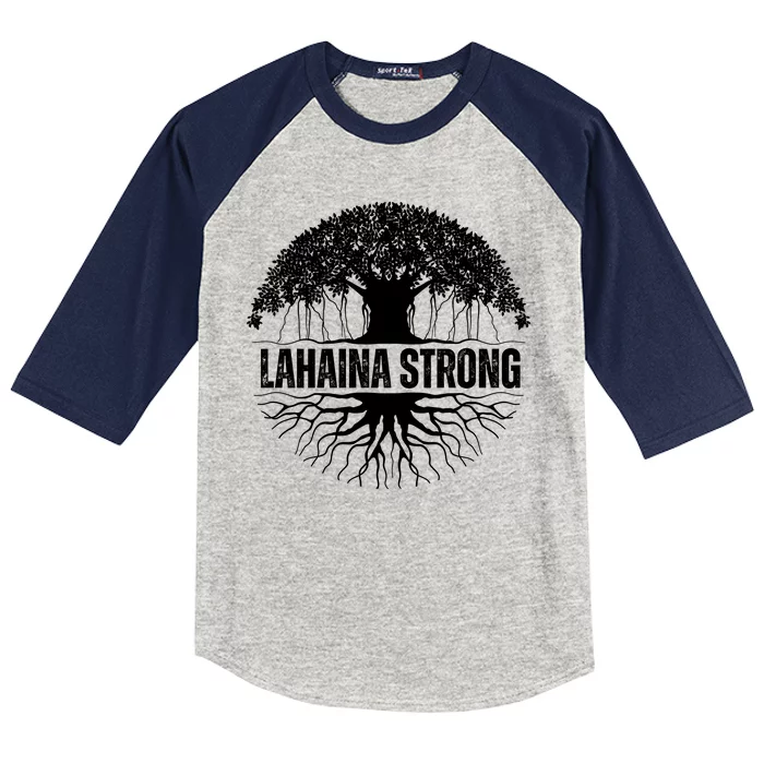 Lahaina Strong Banyan Tree Maui Wildfire Kids Colorblock Raglan Jersey