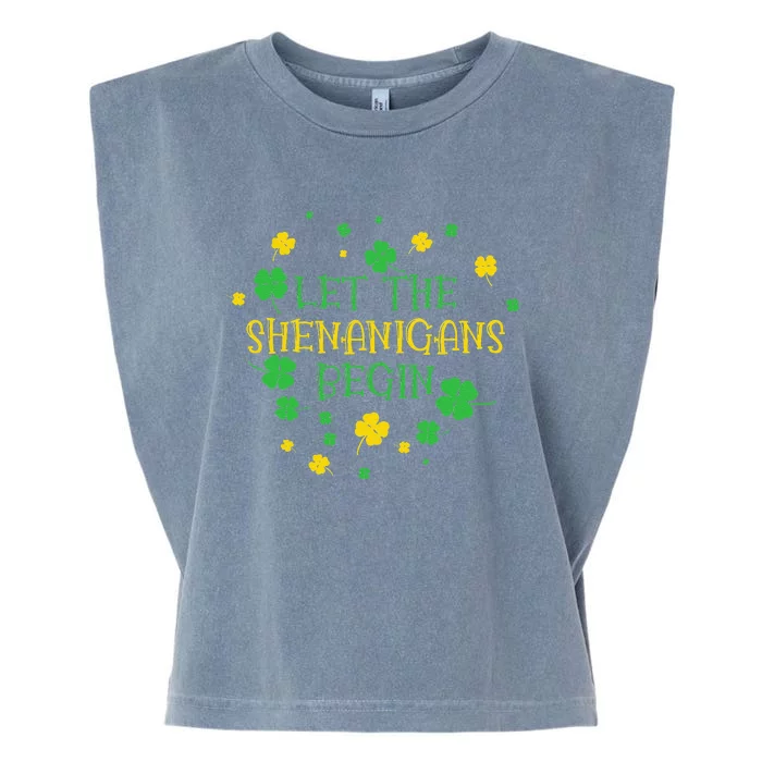 Lethe Shenanigans Begin St.Patricks Day Garment-Dyed Women's Muscle Tee