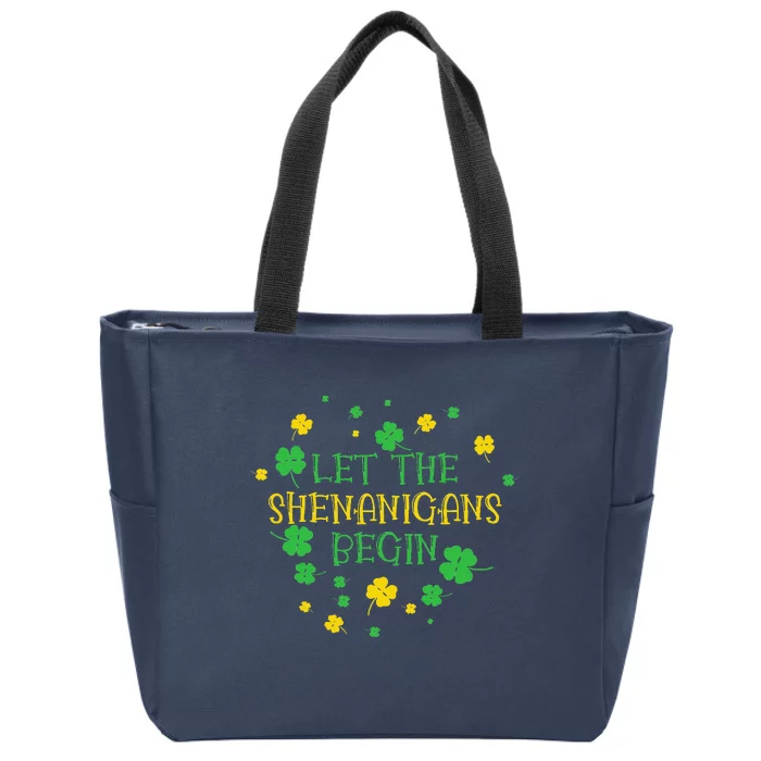 Lethe Shenanigans Begin St.Patricks Day Zip Tote Bag