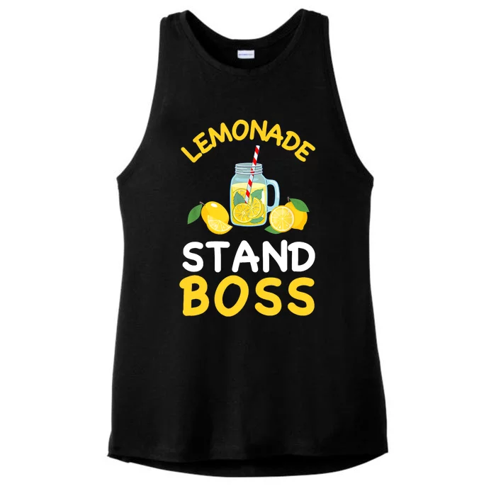 Lemonade Stand Boss Lemon Juice Gift Summer Drink Ladies Tri-Blend Wicking Tank