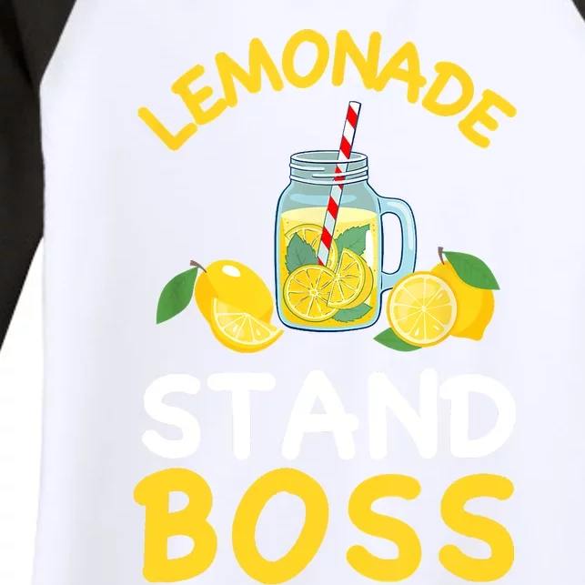 Lemonade Stand Boss Lemon Juice Gift Summer Drink Women's Tri-Blend 3/4-Sleeve Raglan Shirt