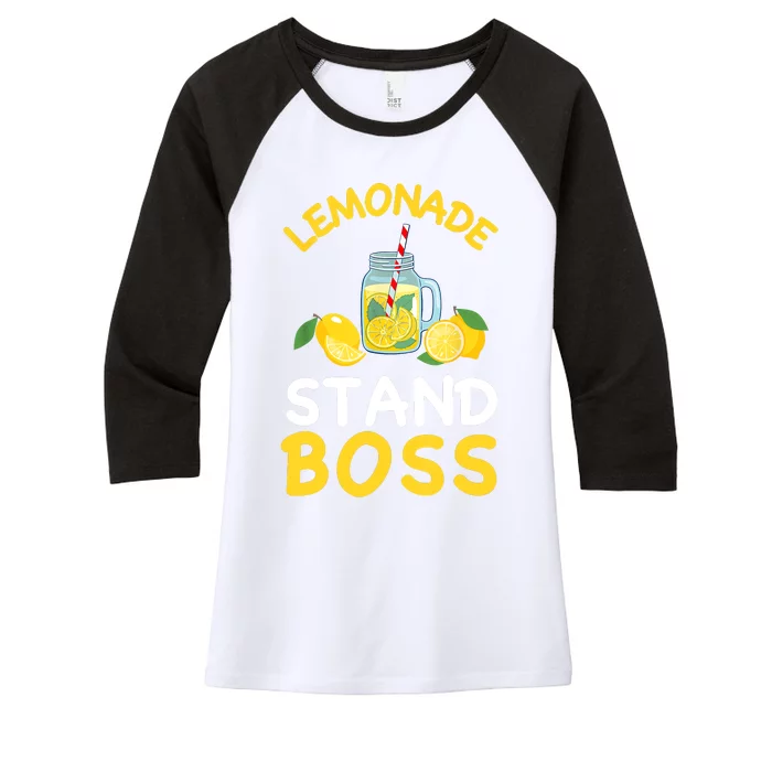 Lemonade Stand Boss Lemon Juice Gift Summer Drink Women's Tri-Blend 3/4-Sleeve Raglan Shirt