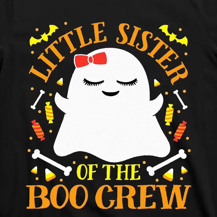 Little Sister Boo Crew Ghost Matching Family Halloween T-Shirt