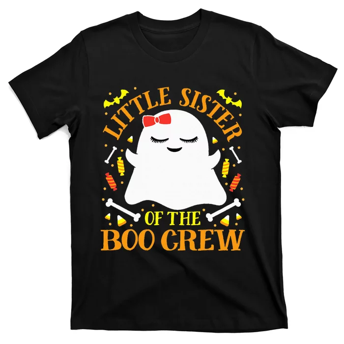 Little Sister Boo Crew Ghost Matching Family Halloween T-Shirt