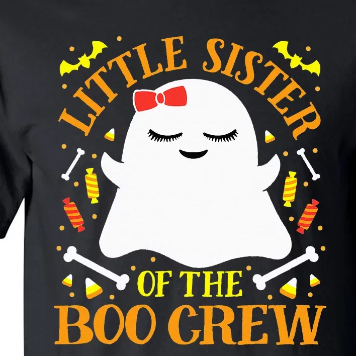 Little Sister Boo Crew Ghost Matching Family Halloween Tall T-Shirt