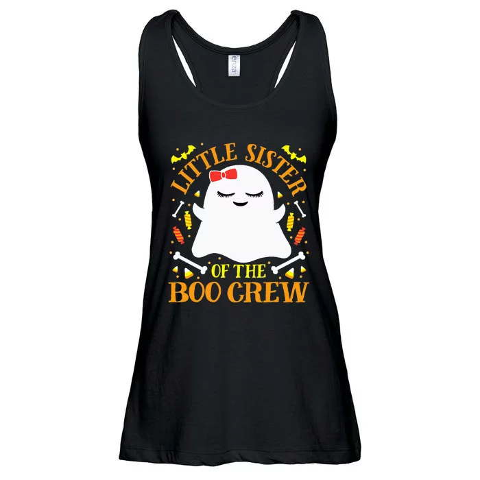 Little Sister Boo Crew Ghost Matching Family Halloween Ladies Essential Flowy Tank