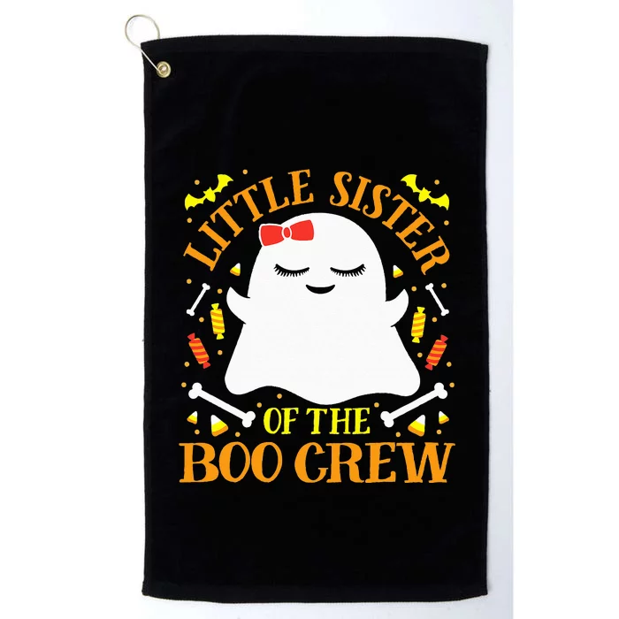 Little Sister Boo Crew Ghost Matching Family Halloween Platinum Collection Golf Towel