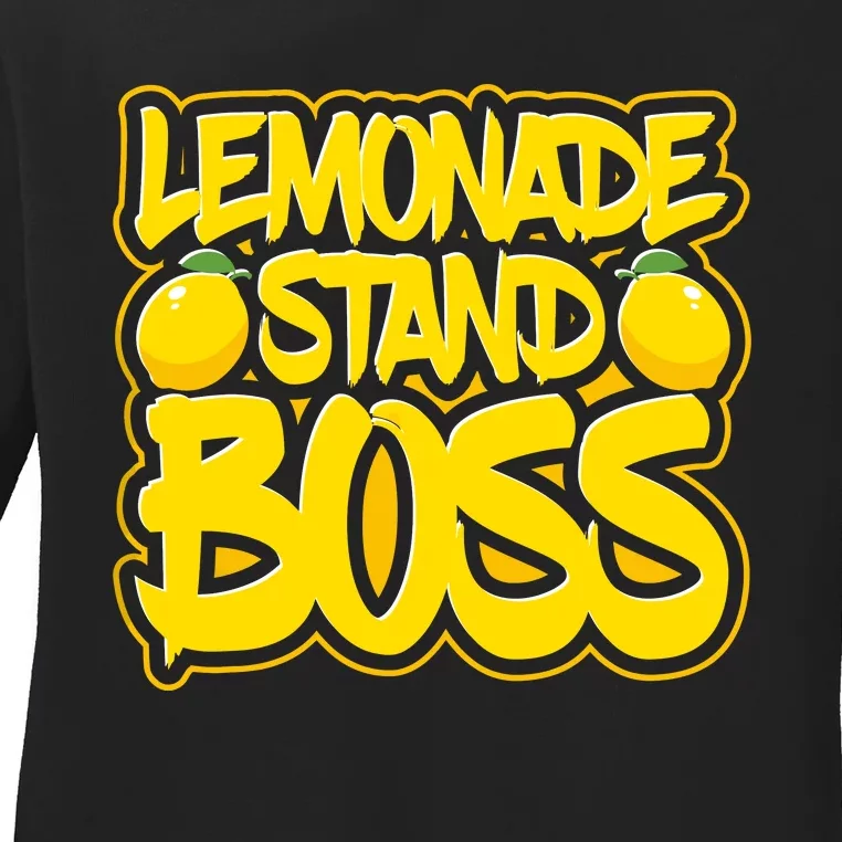 Lemonade Stand Boss Lemon Juice Boy Girl Kids Lemonade Stand Ladies Long Sleeve Shirt