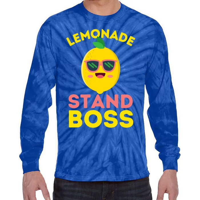 Lemonade Stand Boss Lemon Juice Gift Summer Drink Tie-Dye Long Sleeve Shirt