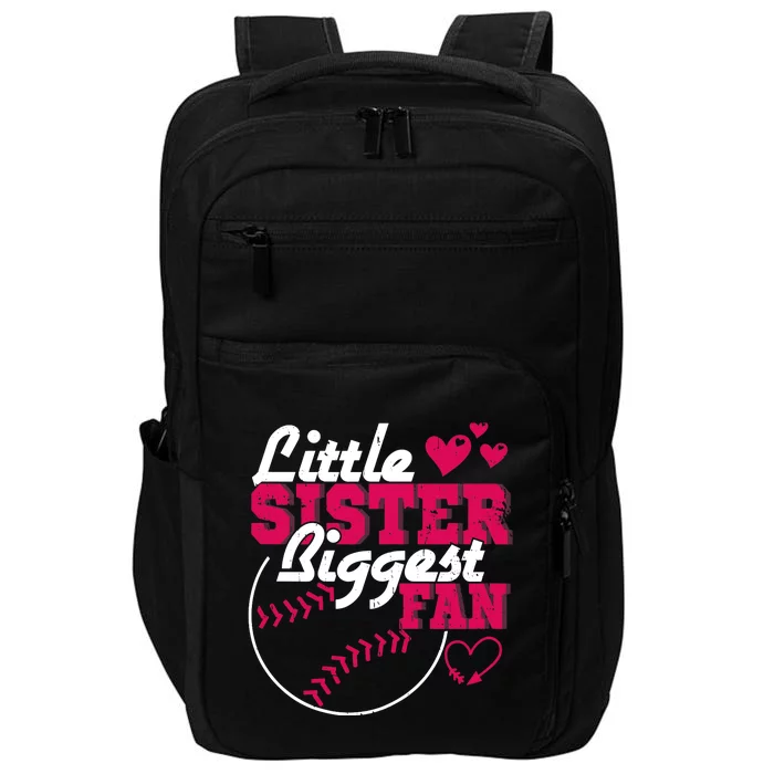 Little Sister Biggest Fan Baseball Impact Tech Backpack