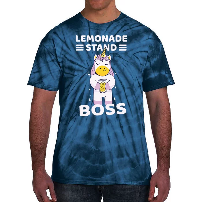 Lemonade Stand Boss Unicorn Girl Tie-Dye T-Shirt