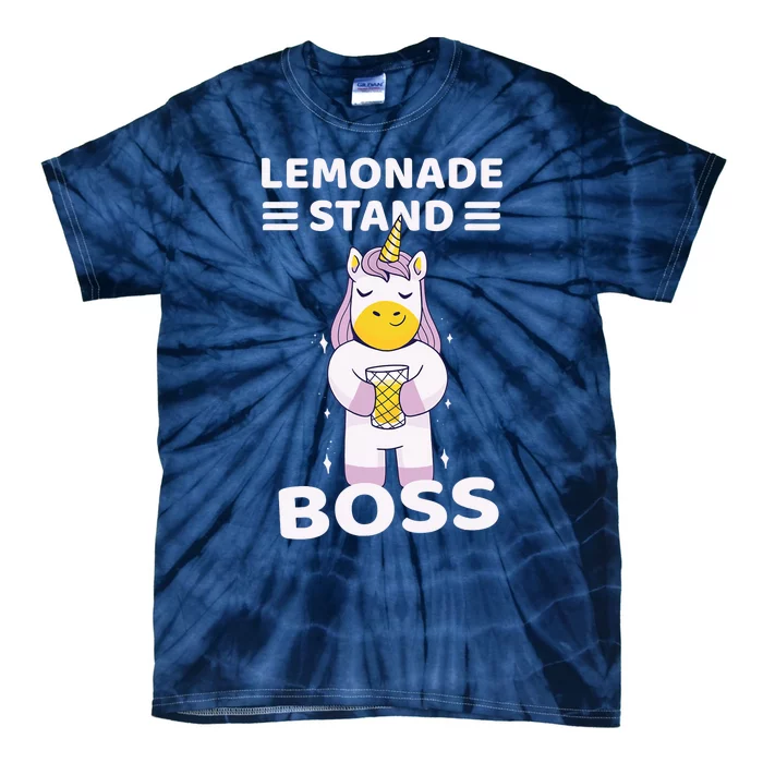 Lemonade Stand Boss Unicorn Girl Tie-Dye T-Shirt