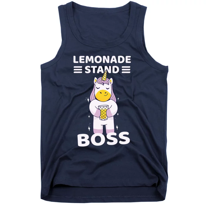 Lemonade Stand Boss Unicorn Girl Tank Top