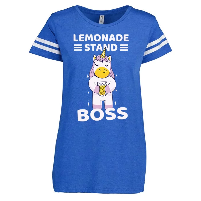 Lemonade Stand Boss Unicorn Girl Enza Ladies Jersey Football T-Shirt