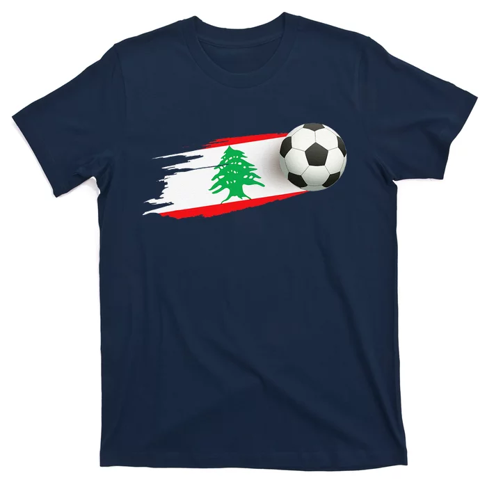 Lebanon Soccer Ball Lebanon Flag Jersey Lebanon Football T-Shirt