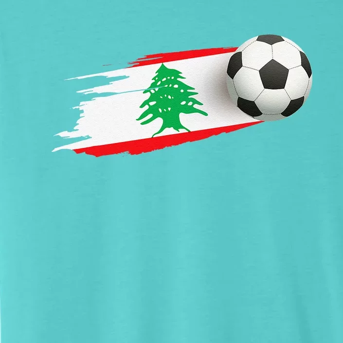 Lebanon Soccer Ball Lebanon Flag Jersey Lebanon Football ChromaSoft Performance T-Shirt