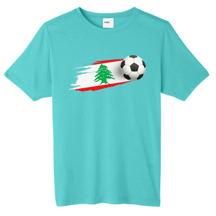 Lebanon Soccer Ball Lebanon Flag Jersey Lebanon Football ChromaSoft Performance T-Shirt