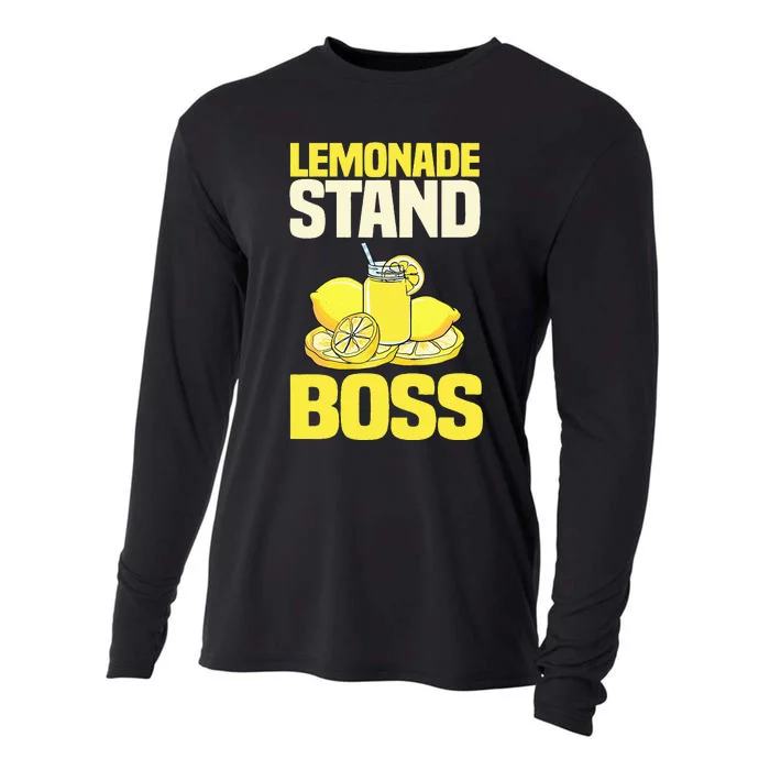 Lemonade Stand Boss Lemon Citrus Juice Summer Drink Cooling Performance Long Sleeve Crew