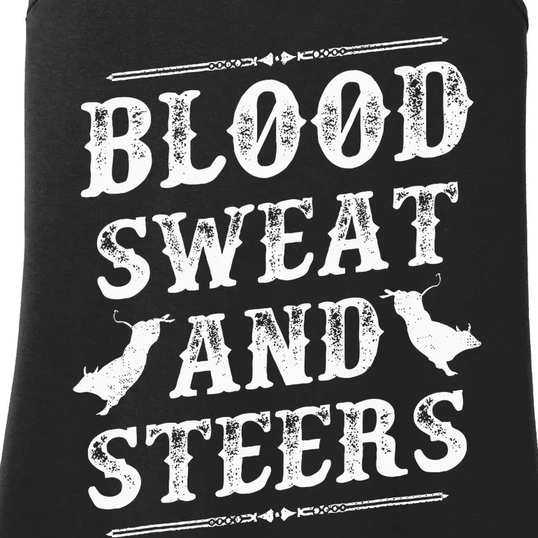 Livestock Show. Blood Sweat And Steers Ladies Essential Tank