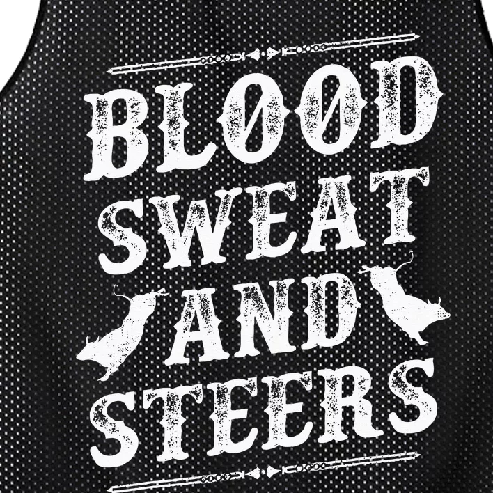 Livestock Show. Blood Sweat And Steers Mesh Reversible Basketball Jersey Tank