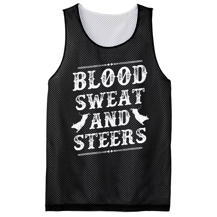 Livestock Show. Blood Sweat And Steers Mesh Reversible Basketball Jersey Tank