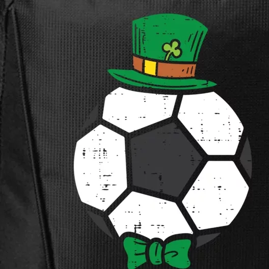 Leprechaun Soccer Ball St Patricks Day Sports Football Gift Cute Gift City Backpack