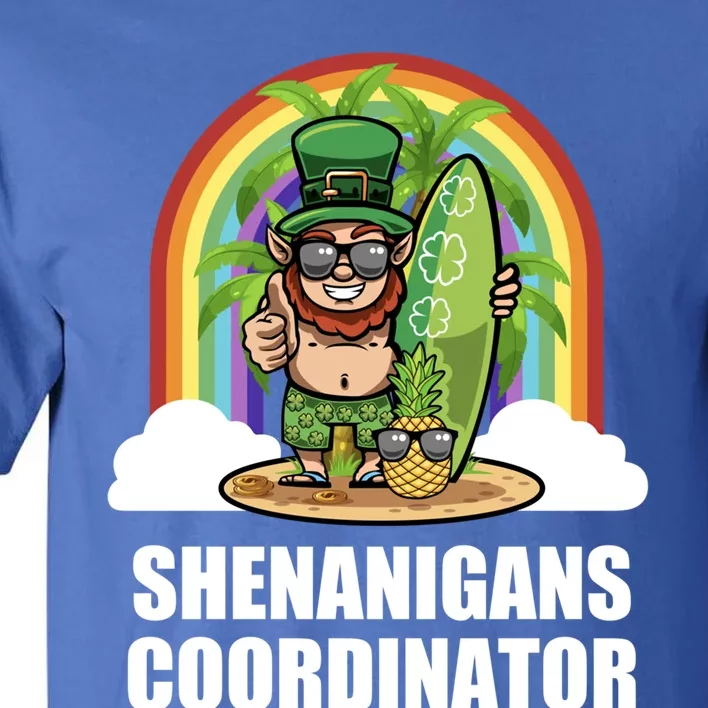 Leprechaun Surfing Beach Funny St Patricks Day Teacher Gift Tall T-Shirt