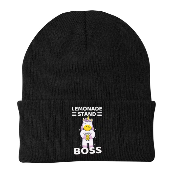 Lemonade Stand Boss Unicorn Knit Cap Winter Beanie