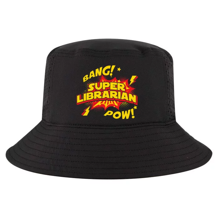 Librarian Superhero Book Reader School Library Books Cool Comfort Performance Bucket Hat