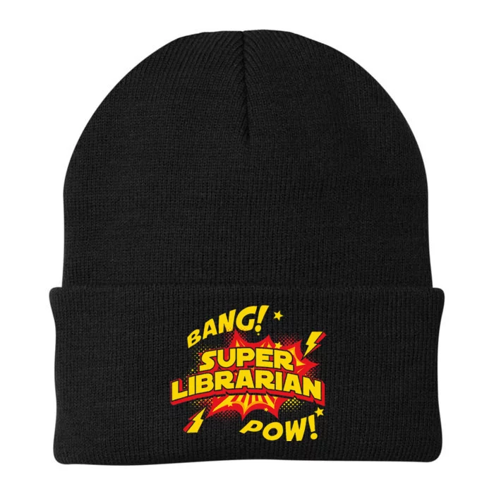 Librarian Superhero Book Reader School Library Books Knit Cap Winter Beanie