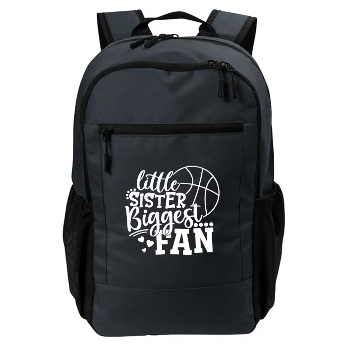 Little Sister Biggest Fan Basketball Gift Daily Commute Backpack