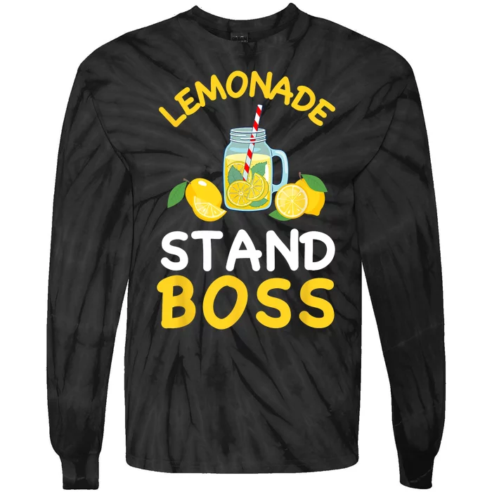 Lemonade Stand Boss Lemon Juice Gift Summer Drink Tie-Dye Long Sleeve Shirt