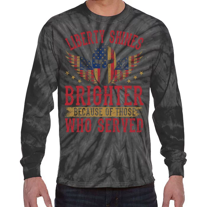 Liberty Shines Brighter Memorial Tribute Tie-Dye Long Sleeve Shirt