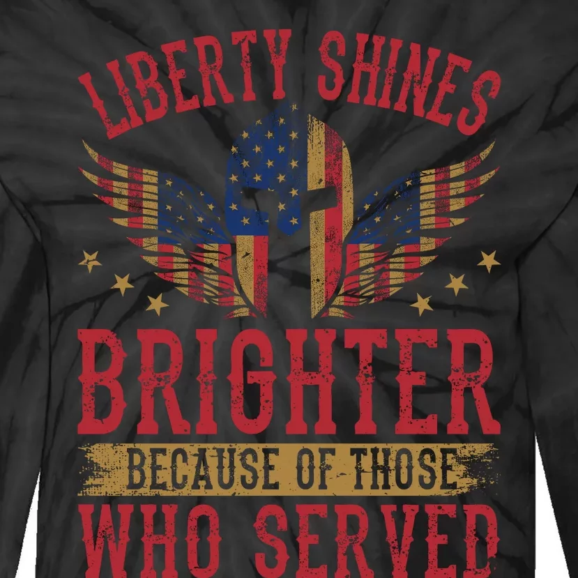 Liberty Shines Brighter Memorial Tribute Tie-Dye Long Sleeve Shirt