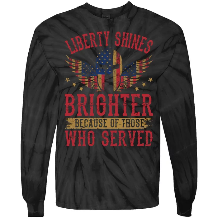 Liberty Shines Brighter Memorial Tribute Tie-Dye Long Sleeve Shirt