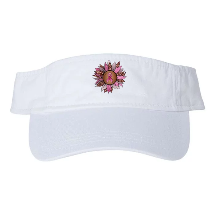 Leopard Sunflower Breast Cancer Awareness Valucap Bio-Washed Visor