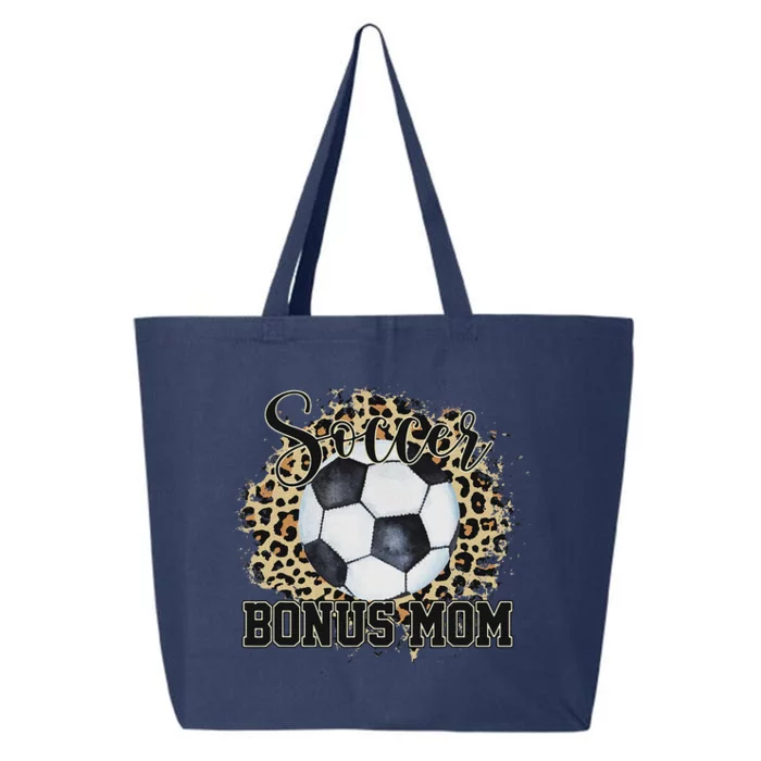 Leopard Soccer Bonus Mom Stepmother Mother's Day 25L Jumbo Tote