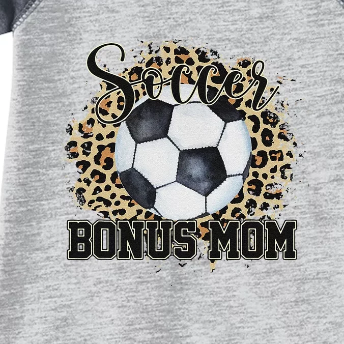 Leopard Soccer Bonus Mom Stepmother Mother's Day Infant Baby Jersey Bodysuit