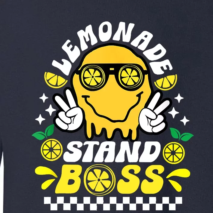 Lemonade Stand Boss Retro Groovy Juice Summer Activity Toddler Sweatshirt