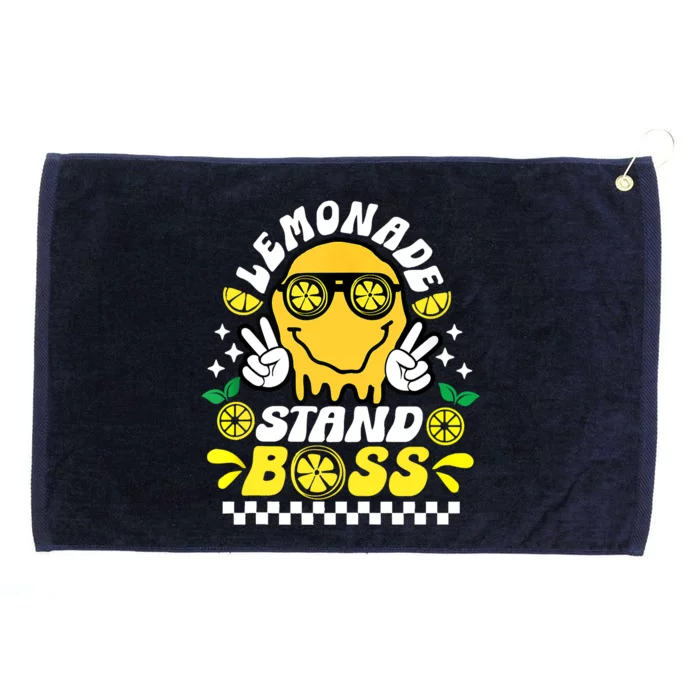 Lemonade Stand Boss Retro Groovy Juice Summer Activity Grommeted Golf Towel