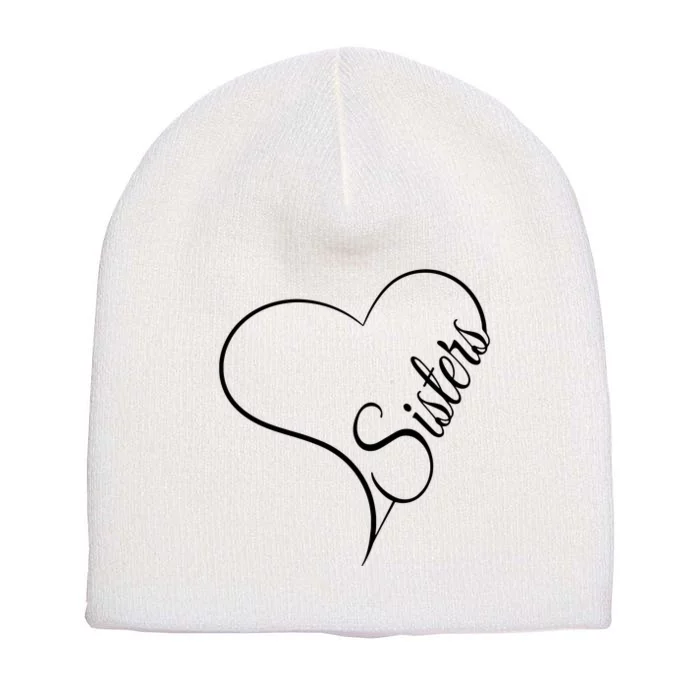 Love Sister Cute Sisters Short Acrylic Beanie