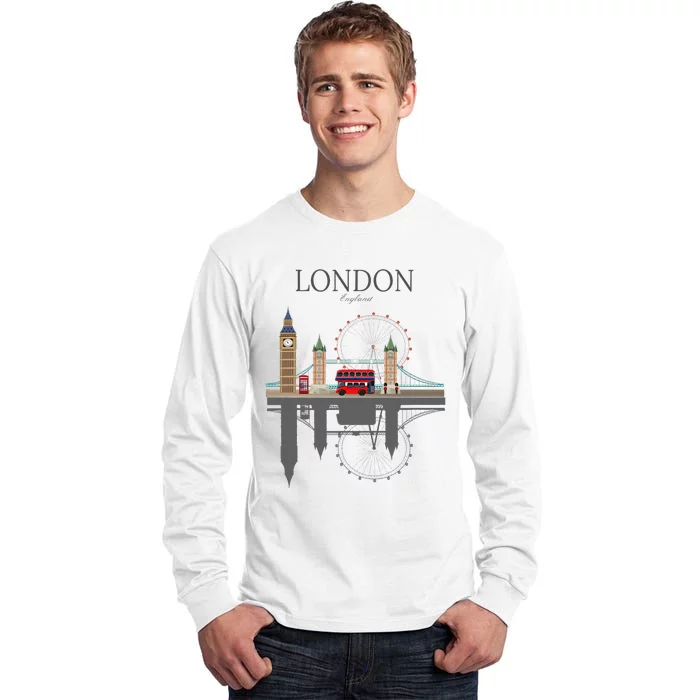 London Souvenir City Vintage British Uk Tall Long Sleeve T-Shirt