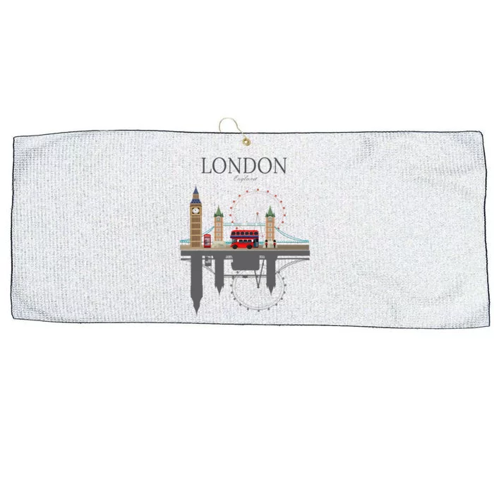 London Souvenir City Vintage British Uk Large Microfiber Waffle Golf Towel