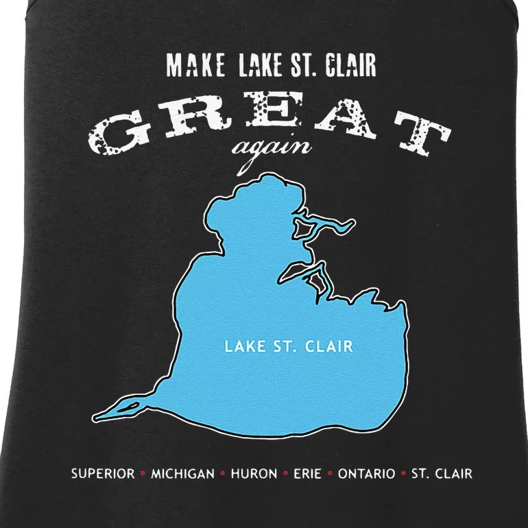 Lake St. Clair Fishing Sailing Boating Michigan Summer Fun Ladies Essential Tank