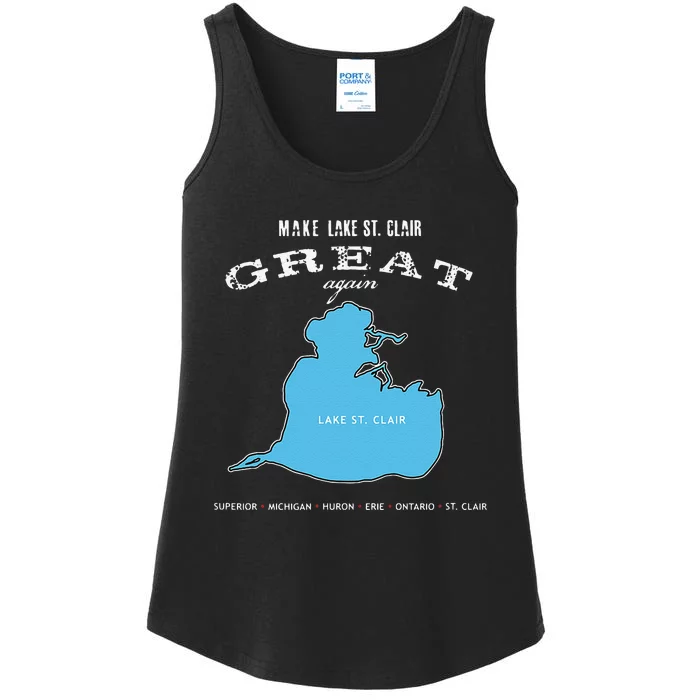 Lake St. Clair Fishing Sailing Boating Michigan Summer Fun Ladies Essential Tank