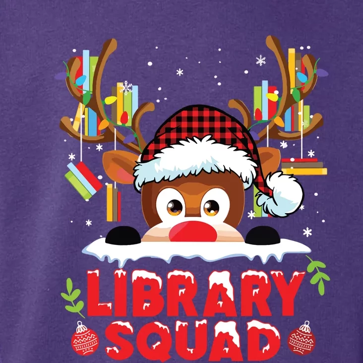 Library Squad Christmas Reindeer Librarian Book Women Girls Toddler Hoodie