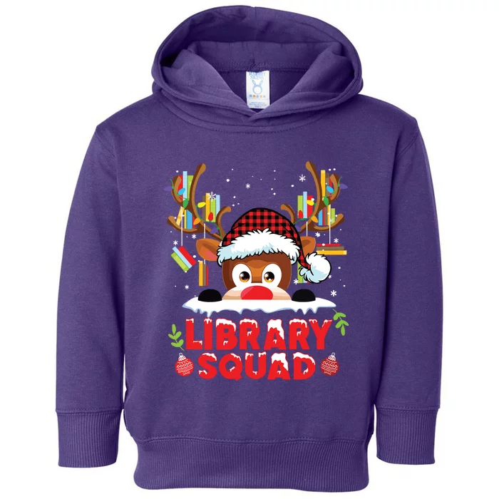 Library Squad Christmas Reindeer Librarian Book Women Girls Toddler Hoodie