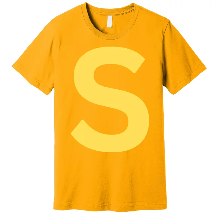 Letter S Chipmunk Christmas Thanksgiving Costume Halloween Premium T-Shirt